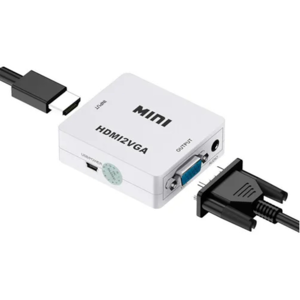 Mini conversor HDMI x VGA + Audio analog