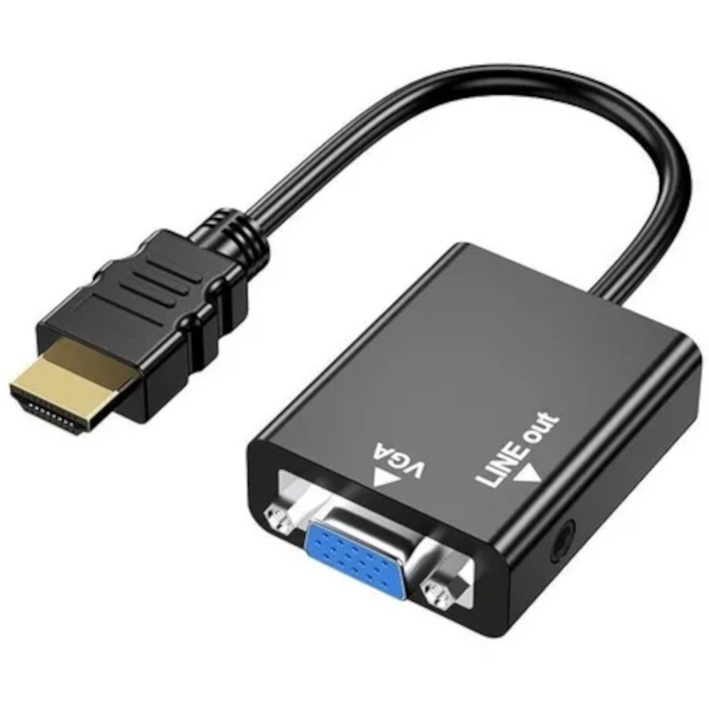 Conversor Hdmi-VGA (Powerless c/Audio)