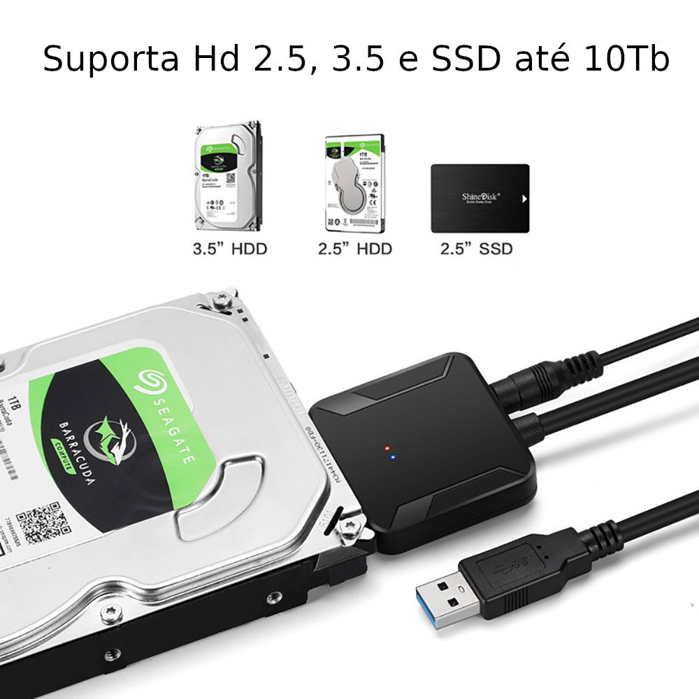 Adaptador Usb 3.0 Hd 3.5 Sata Input  12v