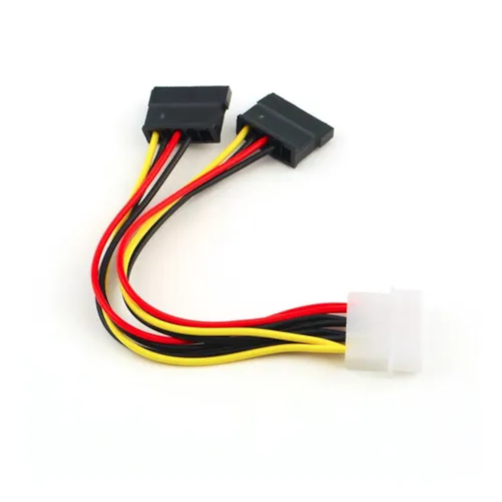 Cabo SATA forca duplo (molex/2x sata)