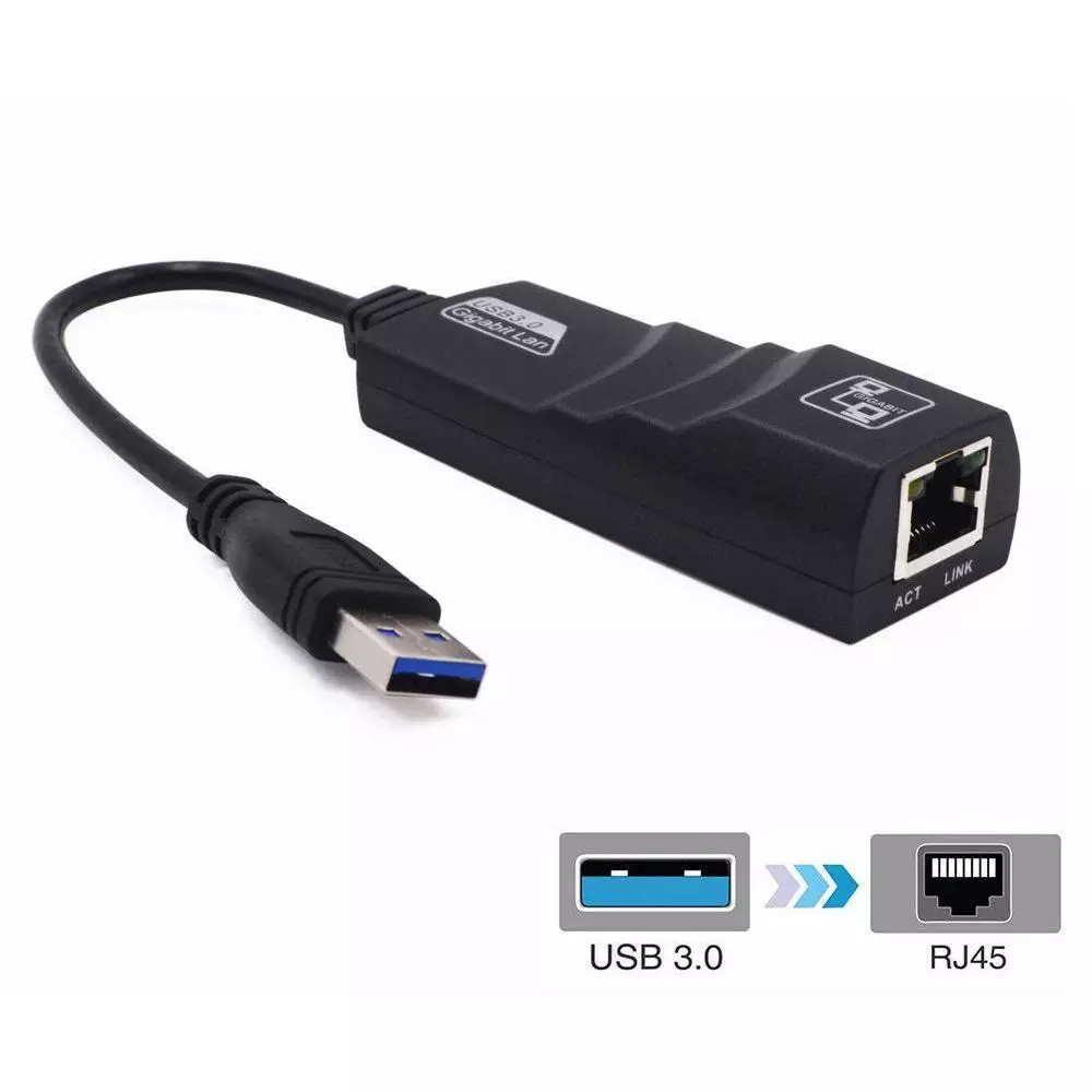 Adaptador Rede USB 3.0xRJ45 10/100/1000