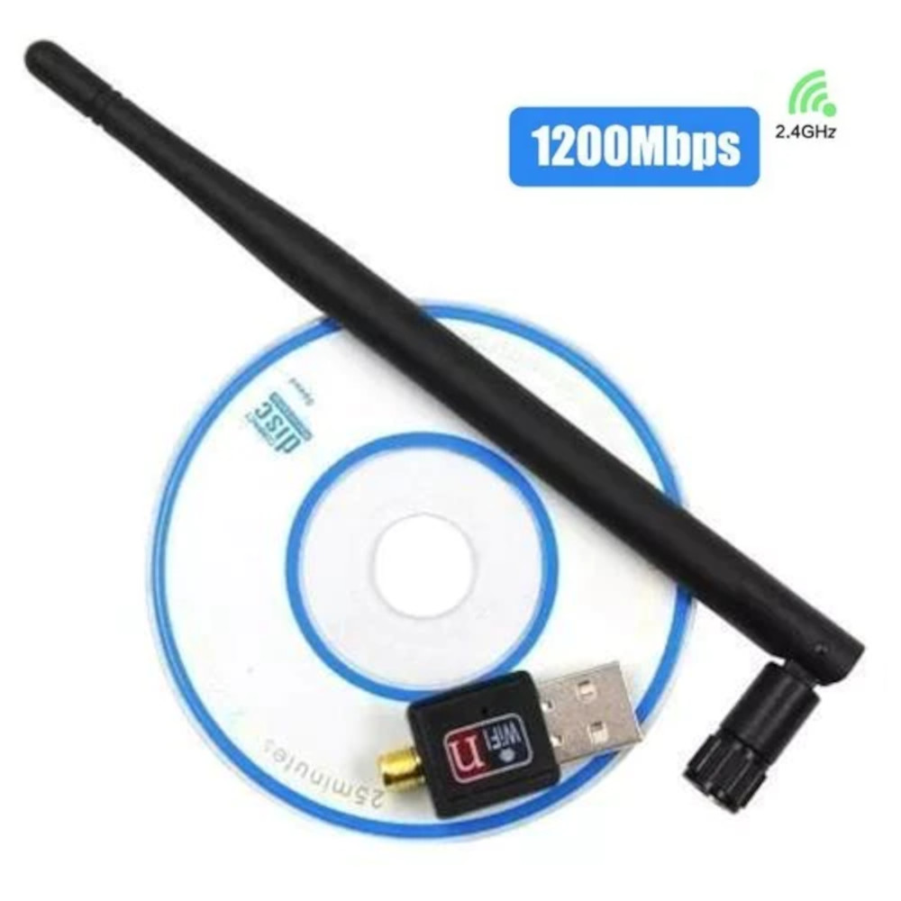 Adaptador USB Wifi 1200mbps c/ antena